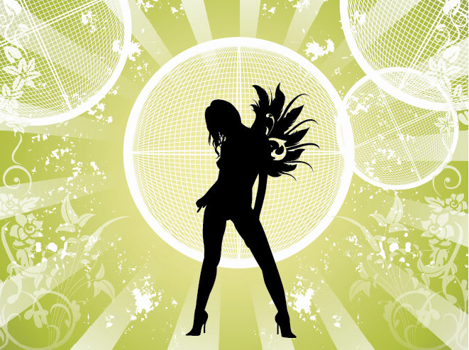 free vector Free Vector Fashion Girl with Abstract Background